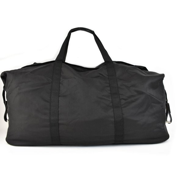 GUCCI: Black, Nylon & Patent Leather Logo Folding Compact Weekender Bag (wm) - Picture 2 of 12